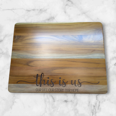 Custom Engraved "this is us" Cutting/Charcuterie Board